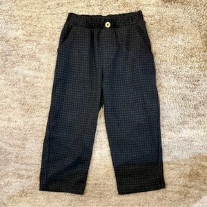 NWT Zara Dark Gray Houndstooth Wool blend Trousers 4-5